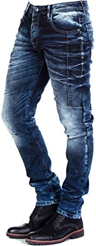 Cipo & Baxx Herren Jeans Hose Look Röhrenjeans Straight Fit Kontrastnähte Trendyhose | Cipo & Baxx Herren Jeans Hose Us