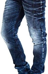 Cipo & Baxx Herren Jeans - Straight Fit mit modischen Waschungen, Nähten & Used-Look Details - Regular Denim