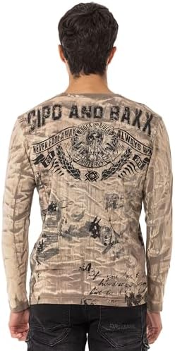 Cipo & Baxx Herren Sweatshirt Series – Stylischer Pullover im Modernen Streetwear Look – Bequemer Sweater für Alltag & F