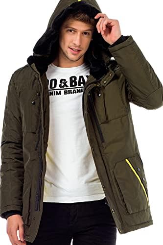 Stylische Winterjacke Herren Cipo & Baxx Series | Warme Winterjacke Herren Cipo & Baxx Series abnehmbarer Kapuze | Func