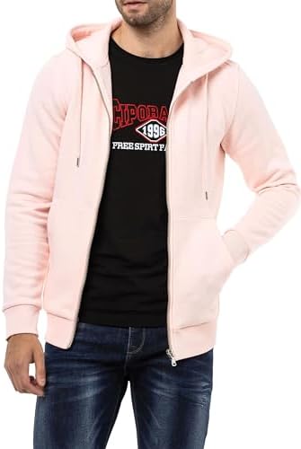 Cipo & Baxx Herren Sweatjacke Hoodie Serie - Stylischer Pullover im Modernen Casual Streetwear Stil für den Alltag, Frei