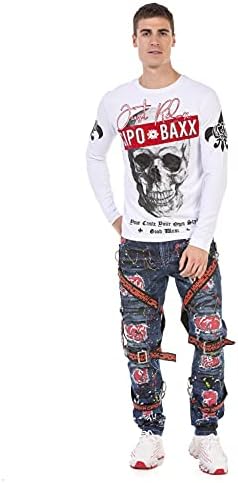 Cipo & Baxx Herren Sweatshirt Series – Stylischer Pullover für Streetwear Lovers – Bequemer Rundhalseinheitsprint Sweate