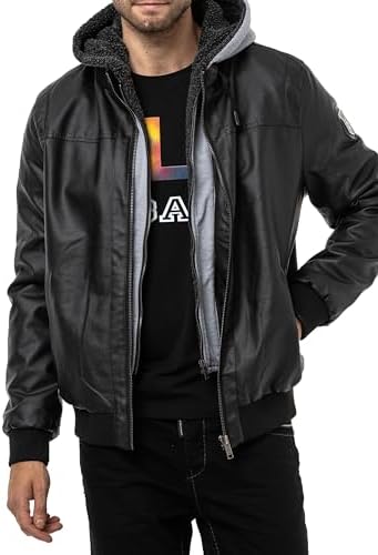 Cipo & Baxx Herren Mantel – Stylische Winterjacke mit warmem Innenfutter und abnehmbarer Kapuze für kalte Tage