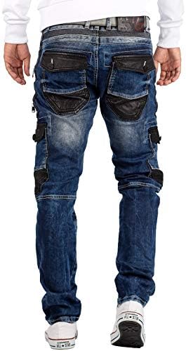 Cipo & Baxx Herren Jeans - Stylische Denim-Mode mit hohem Markanten_design | Regular & Slim Fit | Stonewashed Effect des