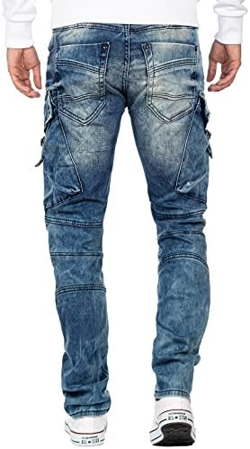 Cipo & Baxx Herren Jeans - Stylische Denim-Mode mit hohem Markantzen Detail | Regular & Slim Fit für Männer | Stonewashe