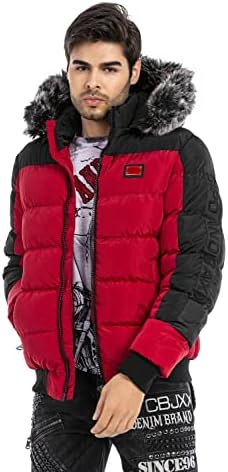 Stylische Winterjacke Herren Cipo & Baxx Series | Warme Winterjacke Herren Cipo & Baxx Series abnehmbarer Kapuze | Func