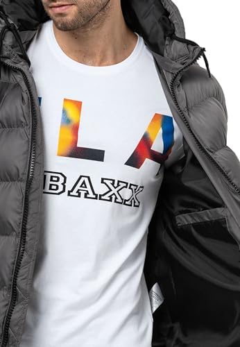 Cipo & Baxx Herren Mantel – Stylische Winterjacke mit warmem Innenfutter und abnehmbarer Kapuze für kalte Tage