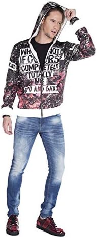 Cipo & Baxx Herren Sweatjacke Hoodie – Stylischer Pullover für Streetwear-Begeisterte mit Reißverschluss & Kapuze für Fr
