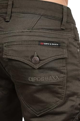 Cipo & Baxx Herren Jeans – Stylische Stonewashed & Used-Effekte | hohem markanten Details | Regular & Slim Fit für Männe
