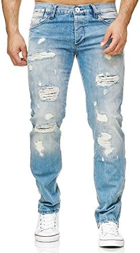 Redbridge Jeans - Regular Fit Denim Hose im Used Look mit Rissen – 5-Pocket Jeans für junge Männer & Frauen in Freizeit