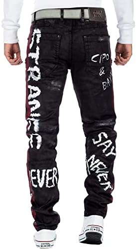 Cipo & Baxx Herren Jeans - Stylische Denim-Mode mit Slim-Fit & Regular-Fit für Individualisten im Bikerstyle!