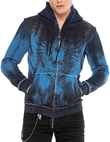 Cipo & Baxx Herren Sweatjacke Hoodie – Stylischer Pullover für Streetwear-Begeisterte mit Reißverschluss & Kapuze für Fr