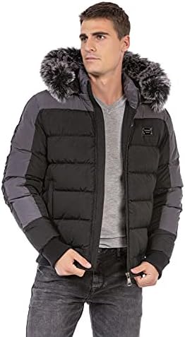 Stylische Winterjacke Herren Cipo & Baxx Series | Warme Winterjacke Herren Cipo & Baxx Series abnehmbarer Kapuze | Func