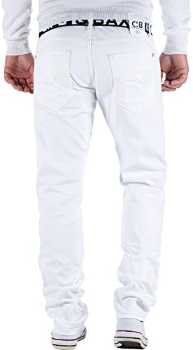 Cipo & Baxx Herren Jeans - Stilvolle Männer Jeans mit 5-Pocket-Design und Kontrastnähten | Bequemer Baumwoll-Elasthan-Mi