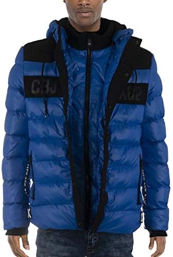 Stylische Winterjacke Herren Cipo & Baxx Series | Warme Winterjacke Herren Cipo & Baxx Series abnehmbarer Kapuze | Func