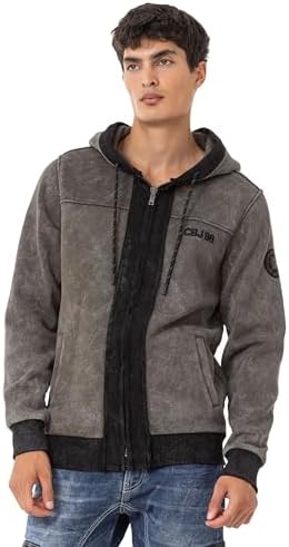 Cipo & Baxx Herren Sweatjacke Hoodie Serie - Stylischer Pullover im Modernen Casual Streetwear Stil für den Alltag, Frei