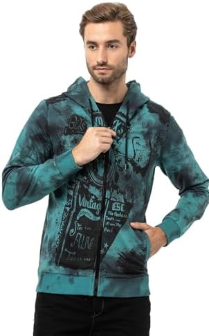 Cipo & Baxx Herren Sweatjacke Hoodie – Stylischer Pullover für Streetwear-Begeisterte mit Reißverschluss & Kapuze für Fr