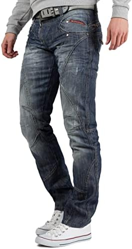 Cipo & Baxx Herren Jeans Hose Look Röhrenjeans Straight Fit Kontrastnähte Trendyhose | Cipo & Baxx Herren Jeans Hose Us