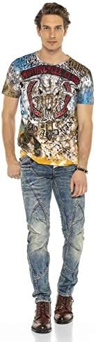 Cipo & Baxx Herren Jeans Hose Look Röhrenjeans Straight Fit Kontrastnähte Trendyhose | Cipo & Baxx Herren Jeans Hose Us