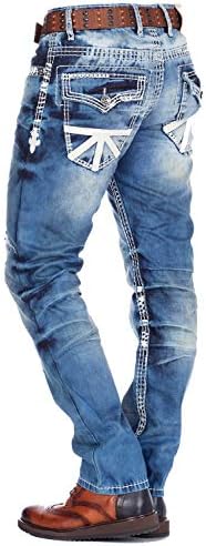 Cipo & Baxx Herren CD149 Bequeme Jeans im coolen Used-Look für Männer im Daily Wear.Maximale Komfort Geoffrey in der Str