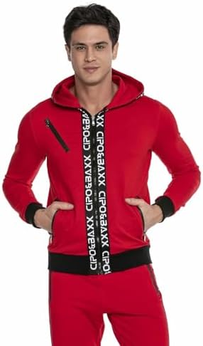 Cipo & Baxx Herren Jogginganzug Series – Zweiteiliges Set aus Kapuzenjacke und Jogginghose für Sport- und Casual-User im