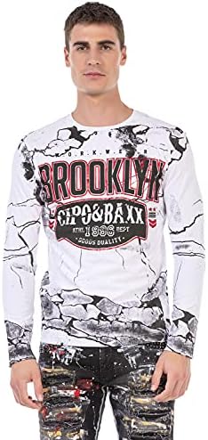 Cipo & Baxx Herren Sweatshirt Series – Stylischer Pullover für Streetwear Lovers – Bequemer Rundhalseinheitsprint Sweate