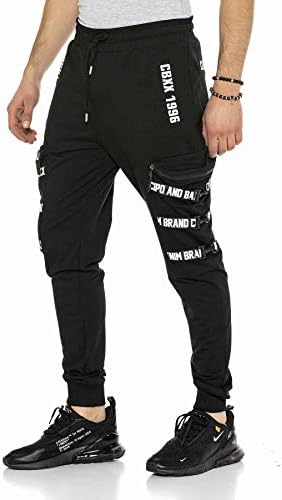 Cipo & Baxx Herren Jogginghose Series - Bequeme Freizeithose mit sportlichem Schnitt und modischem Design für Alltagsgeb