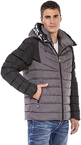 Stylische Winterjacke Herren Cipo & Baxx Series | Warme Winterjacke Herren Cipo & Baxx Series abnehmbarer Kapuze | Func