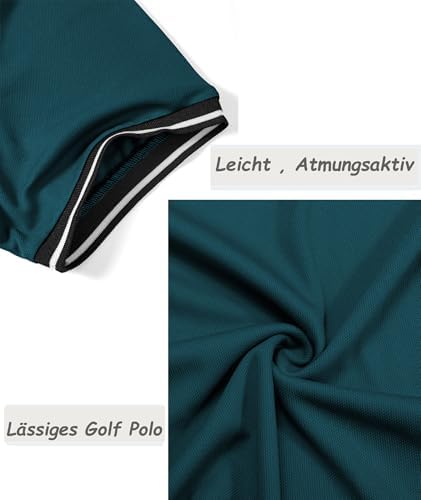 SwissWell 5er Pack Herren Polo T-Shirt Atmungsaktiv leicht Golfessen