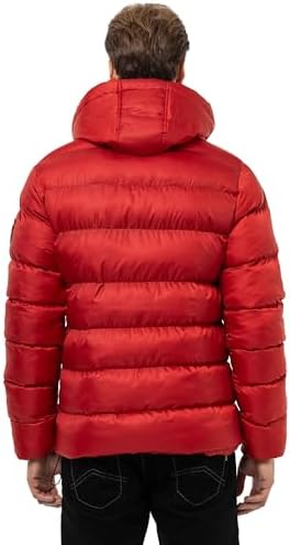 Cipo & Baxx Herren Mantel – Stylische Winterjacke mit warmem Innenfutter und abnehmbarer Kapuze für kalte Tage