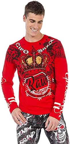 Cipo & Baxx Herren Sweatshirt Series – Stylischer Pullover für Streetwear Lovers – Bequemer Rundhalseinheitsprint Sweate