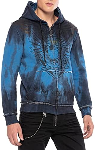 Cipo & Baxx Herren Sweatjacke Hoodie – Stylischer Pullover für Streetwear-Begeisterte mit Reißverschluss & Kapuze für Fr