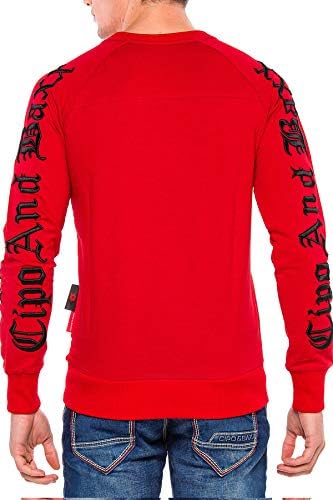 Cipo & Baxx Herren Sweatshirt Series – Stylischer Pullover im Modernen Streetwear Look mit Rundhals & Print – Comfortabl