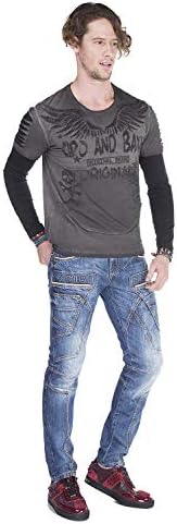 Cipo & Baxx Herren Jeans Hose Look Röhrenjeans Straight Fit Kontrastnähte Trendyhose | Cipo & Baxx Herren Jeans Hose Us