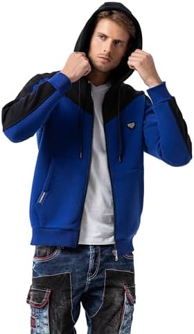 Cipo & Baxx Herren Sweatjacke Hoodie Serie - Stylischer Pullover im Modernen Casual Streetwear Stil für den Alltag, Frei