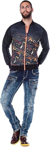 Cipo & Baxx Herren Sweatjacke Hoodie – Stylischer Pullover für Streetwear-Begeisterte mit Reißverschluss & Kapuze für Fr