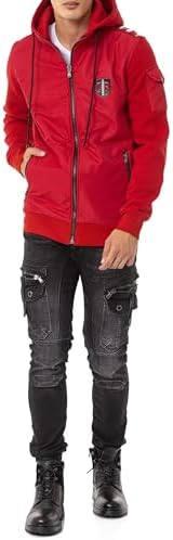 Cipo & Baxx Herren Sweatjacke Hoodie Serie - Stylischer Pullover im Modernen Casual Streetwear Stil für den Alltag, Frei