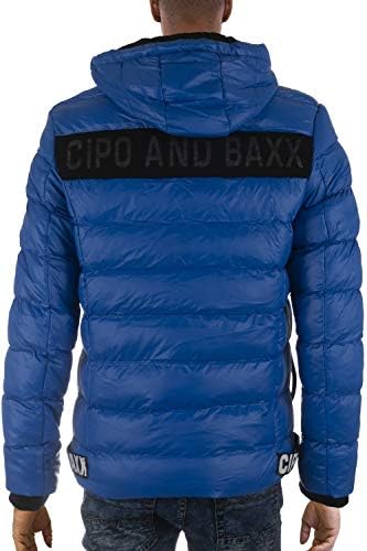 Stylische Winterjacke Herren Cipo & Baxx Series | Warme Winterjacke Herren Cipo & Baxx Series abnehmbarer Kapuze | Func