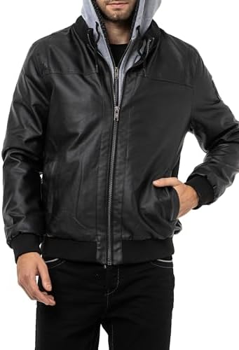 Cipo & Baxx Herren Mantel – Stylische Winterjacke mit warmem Innenfutter und abnehmbarer Kapuze für kalte Tage