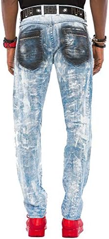 Cipo & Baxx Herren Straight Fit Jeans Hose – Bequem zu tragen, langlebig und mit markanten Kontrastnähten