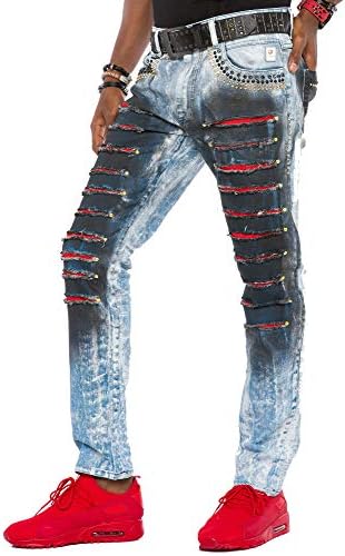 Cipo & Baxx Herren Straight Fit Jeans Hose – Bequem zu tragen, langlebig und mit markanten Kontrastnähten