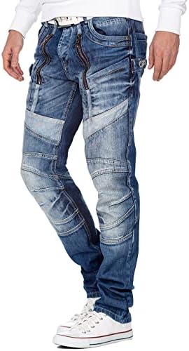 Cipo & Baxx Herren Jeans – Stylische Stonewashed & Used-Effekte | hohem markanten Details | Regular & Slim Fit für Männe