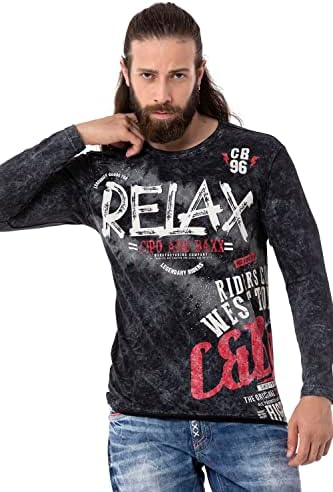 Cipo & Baxx Herren Sweatshirt Series – Stylischer Pullover im Modernen Streetwear Look – Bequemer Sweater für Alltag & F