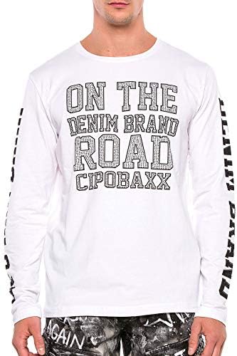 Cipo & Baxx Herren Sweatshirt Series – Stylischer Pullover im Modernen Streetwear Look mit Rundhals & Print – Comfortabl