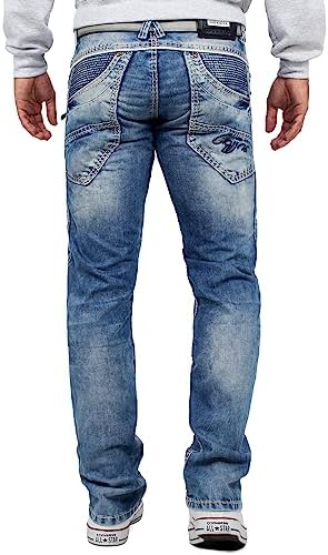 Cipo & Baxx Herren Jeans – Stylische Regular-Fit Denim mit Stone-Washed-Design & Used-Look | Bequeme & modische Jeans fü – Bild 23