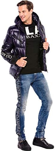 Cipo & Baxx Herren Winterjacke Kapuzenjacke Reißverschluss Jacke