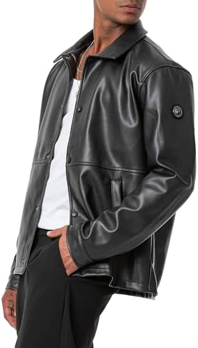 Redbridge Herren Kunst-Lederjacke für den Übergangssaison | Redbridge Männer Jacke Kunst-Lederqualität optimaler Wärmei