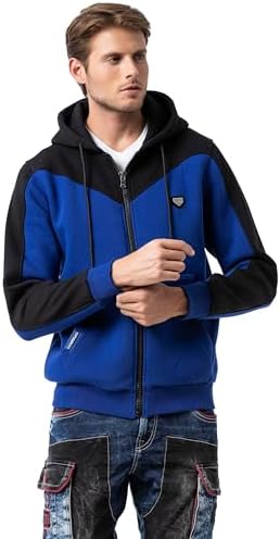 Cipo & Baxx Herren Sweatjacke Hoodie Serie - Stylischer Pullover im Modernen Casual Streetwear Stil für den Alltag, Frei
