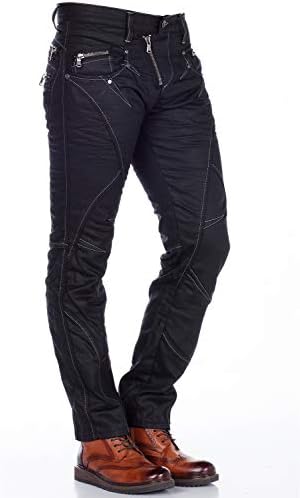 Cipo & Baxx Herren Jeans Hose Look Röhrenjeans Straight Fit Kontrastnähte Trendyhose | Cipo & Baxx Herren Jeans Hose Us