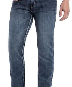 Herren Stretch Jeans im Straight Fit Slim Look -Komfortabel & Formstabil - Männer Jeans für Alltag, Arbeit und Reisen